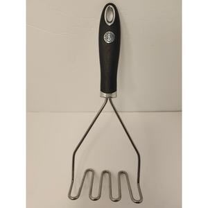 Martha Stewart Potato Masher Stainless Steel Black Silicone Handle Pre-Owned